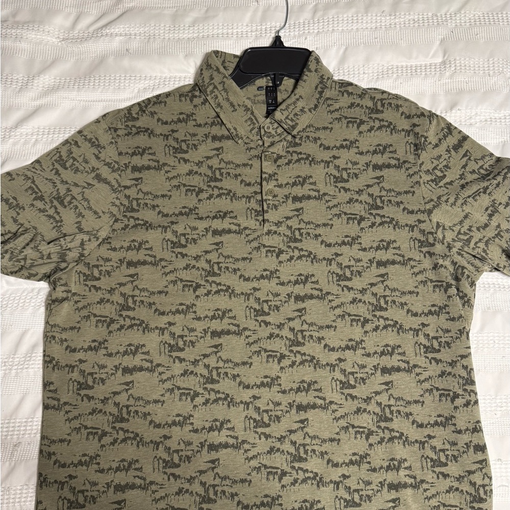 adidas Olive and Black Men's Polo Shirt